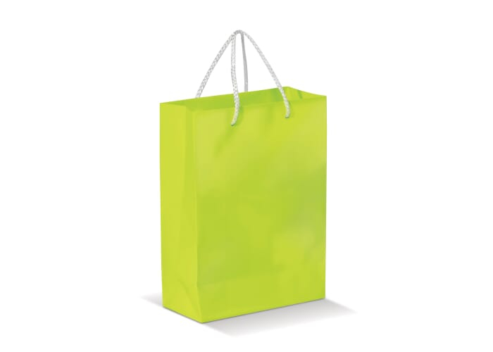 Sac shopping publicitaire en PP tissé brillant 160 gr Vert clair